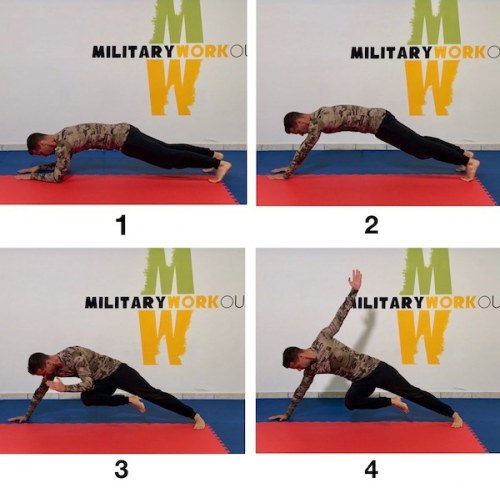 MW Elbows to Hands Plank Twist Balance