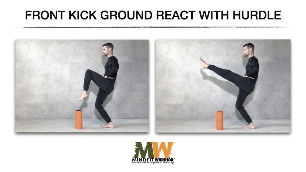 Front Kick Ground React with Hurdle